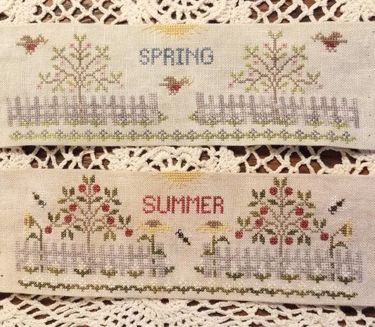 Seasonal Spools: Spring & Summer  - Cross Stitch Chart by Nebby Needle