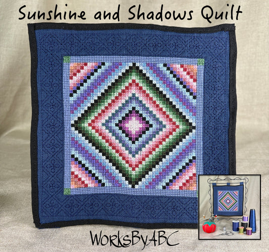 Sunshine and Shadows Quilt - Cross Stitch Pattern by Works by ABC PREORDER