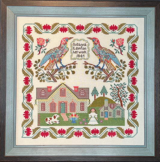 Susanna Lawton 1841 - Reproduction Sampler Chart by Queenstown Samplers