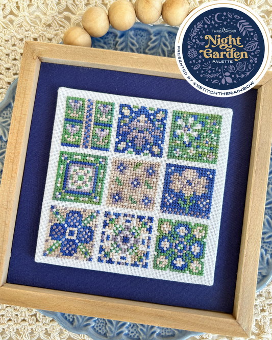 Moon Flower Patches - Cross Stitch Pattern by Sweet Wing Studio PREORDER