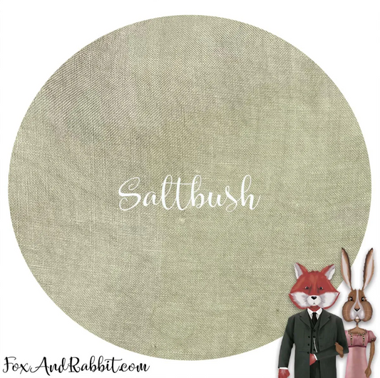 Fox and Rabbit Hand Dyed Aida - Saltbush