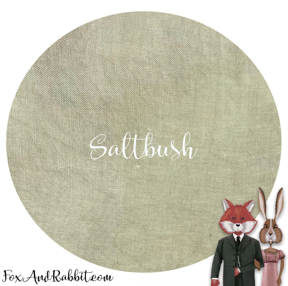 Fox and Rabbit Hand Dyed Linen - Saltbush 46 count