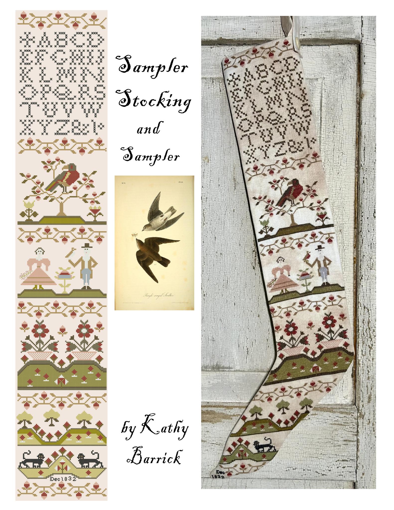 Sampler Stocking & Sampler - Cross Stitch Pattern by Kathy Barrick – A ...