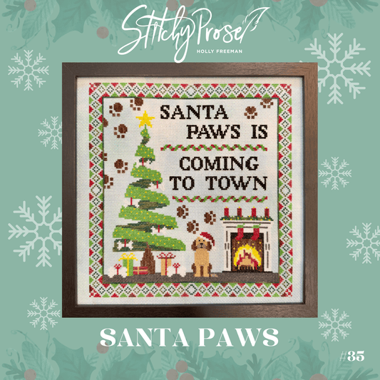 Santa Paws - Cross Stitch Pattern by Stitchy Prose