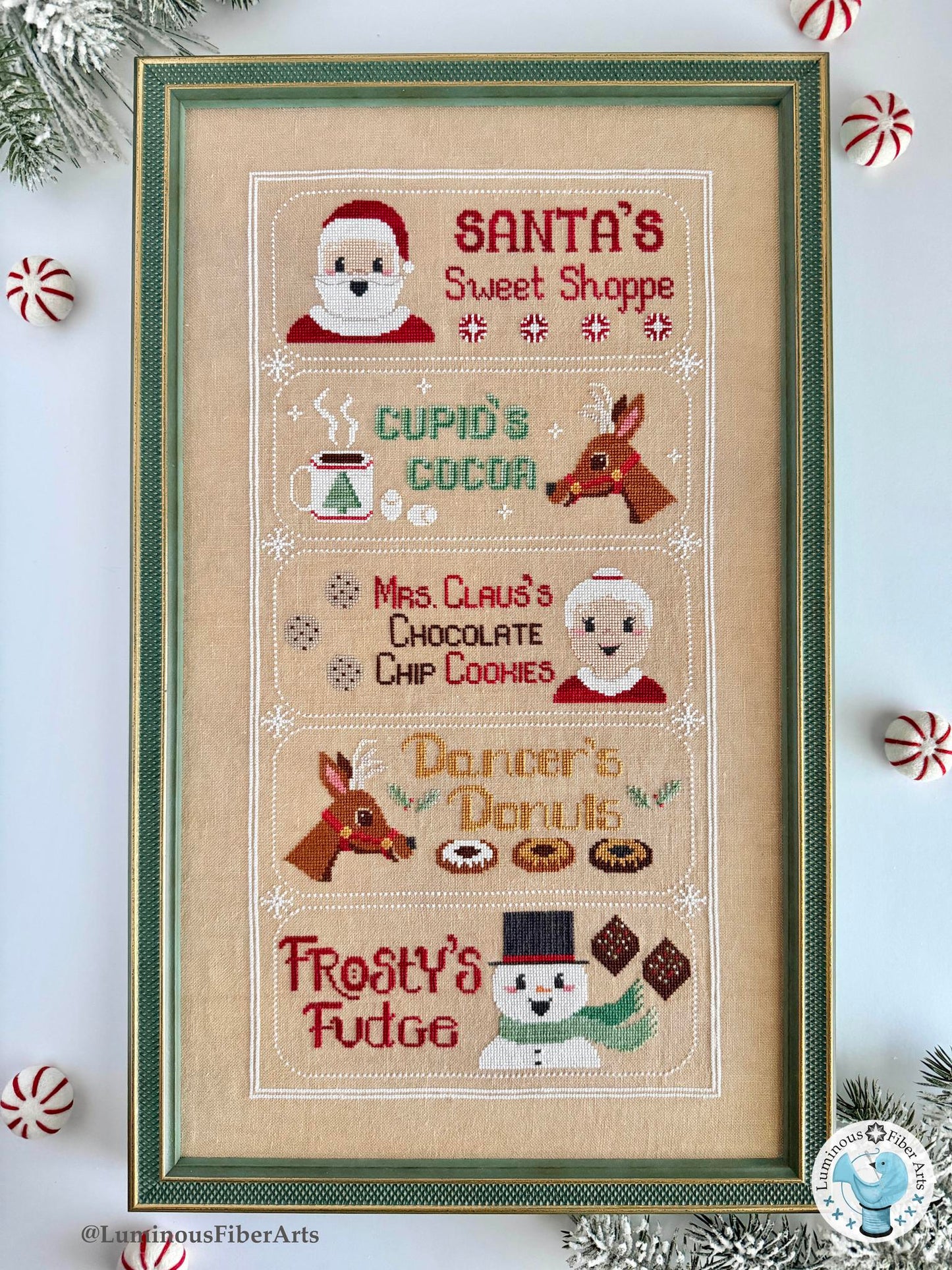 Santa's Sweet Shoppe - Cross Stitch Pattern by Luminous Fiber Arts PREORDER