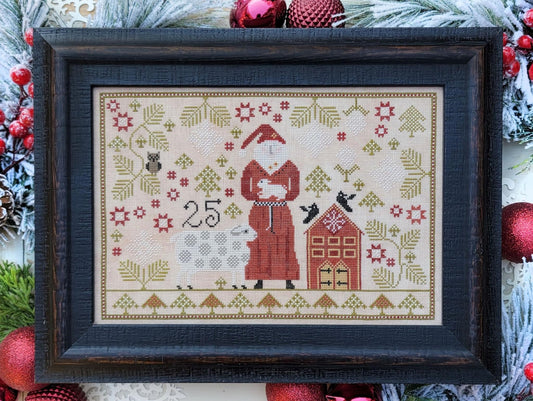 Santa and the Wool Makers - Cross Stitch Pattern by Kathy Barrick