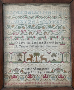 Sarah Chittleburgh 1819  - Reproduction Sampler Chart by Haystack Stitching PREORDER
