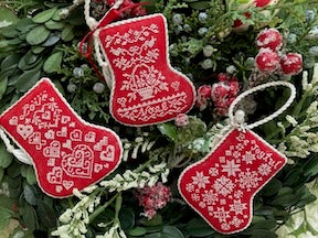 Scandinavian Red Stockings - Cross Stitch Pattern by JBW Designs PREORDER