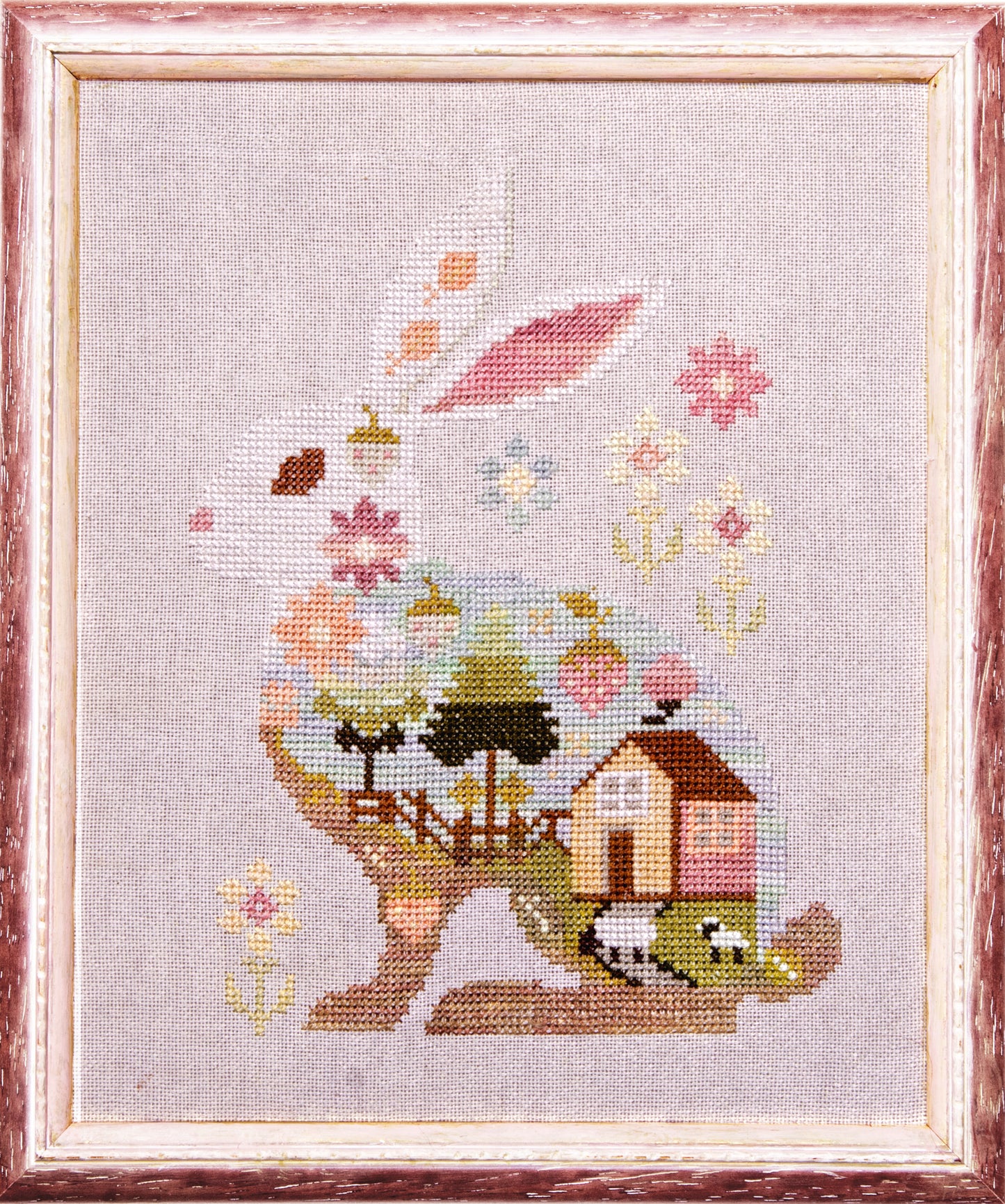 Spring Bunny - Cross Stitch Pattern by Samplers & Primitives PREORDER