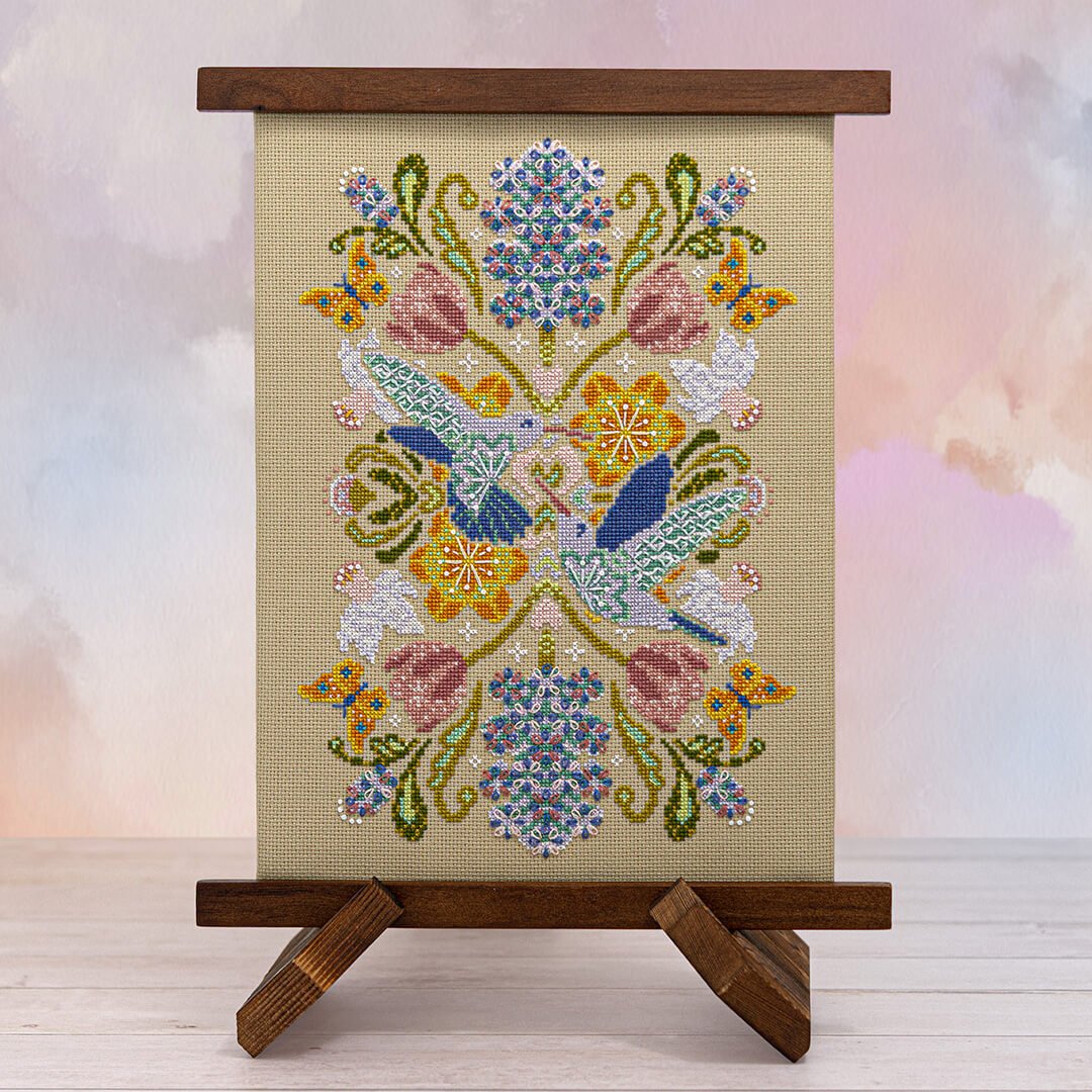 Spring Hummingbird Mandala - Cross Stitch Pattern by Counting Puddles PREORDER