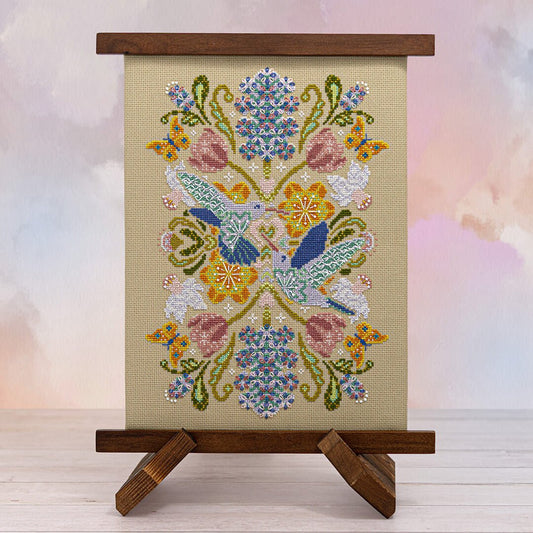 Spring Hummingbird Mandala - Cross Stitch Pattern by Counting Puddles PREORDER