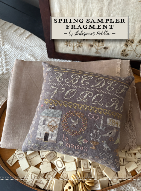 Spring Sampler Fragment - Cross Stitch Pattern by Shakespeare's Peddler PREORDER