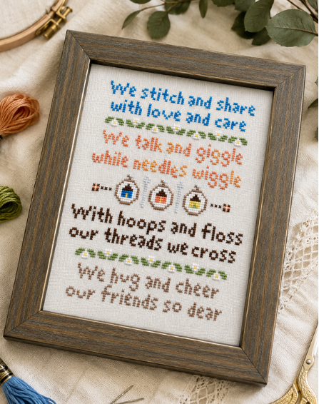 Stitch and Share - Cross Stitch Pattern by Sweet Wing Studio PREORDER