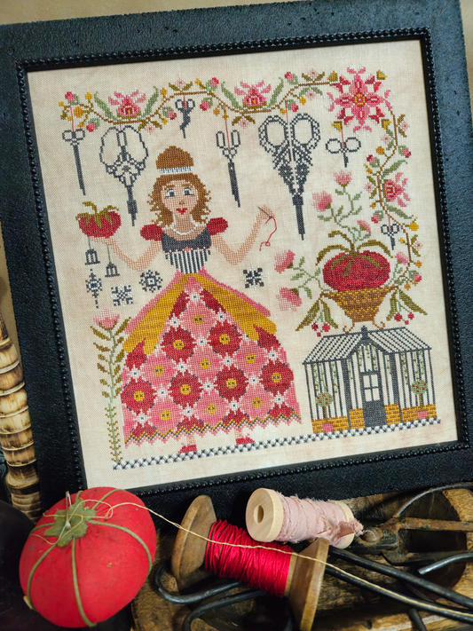 Stitching Maiden- Cross Stitch Pattern by Quaint Rose Needlearts