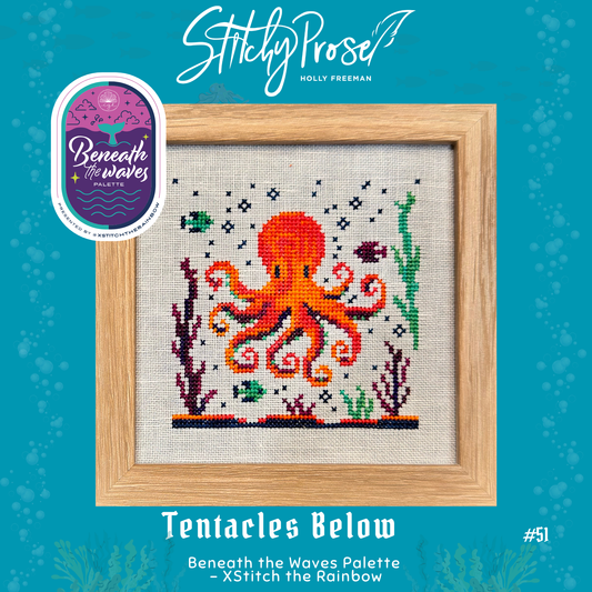 Tentacles Below - Cross Stitch Pattern by Stitchy Prose PREORDER