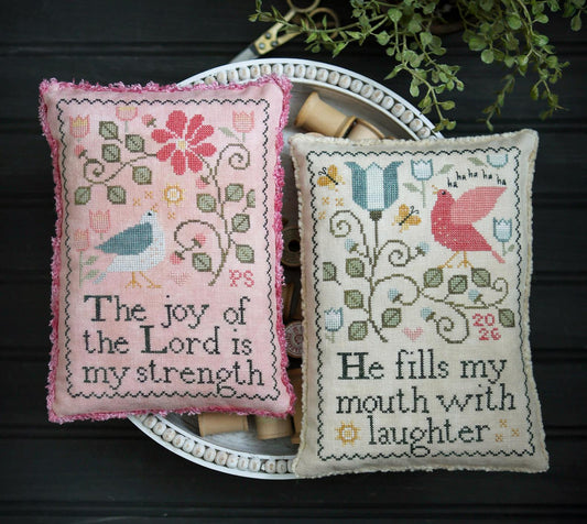 Strength and Laughter - Cross Stitch Pattern by Plum Street Samplers