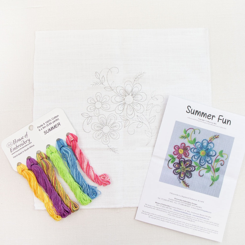 Summer Fun Embroidery Kit