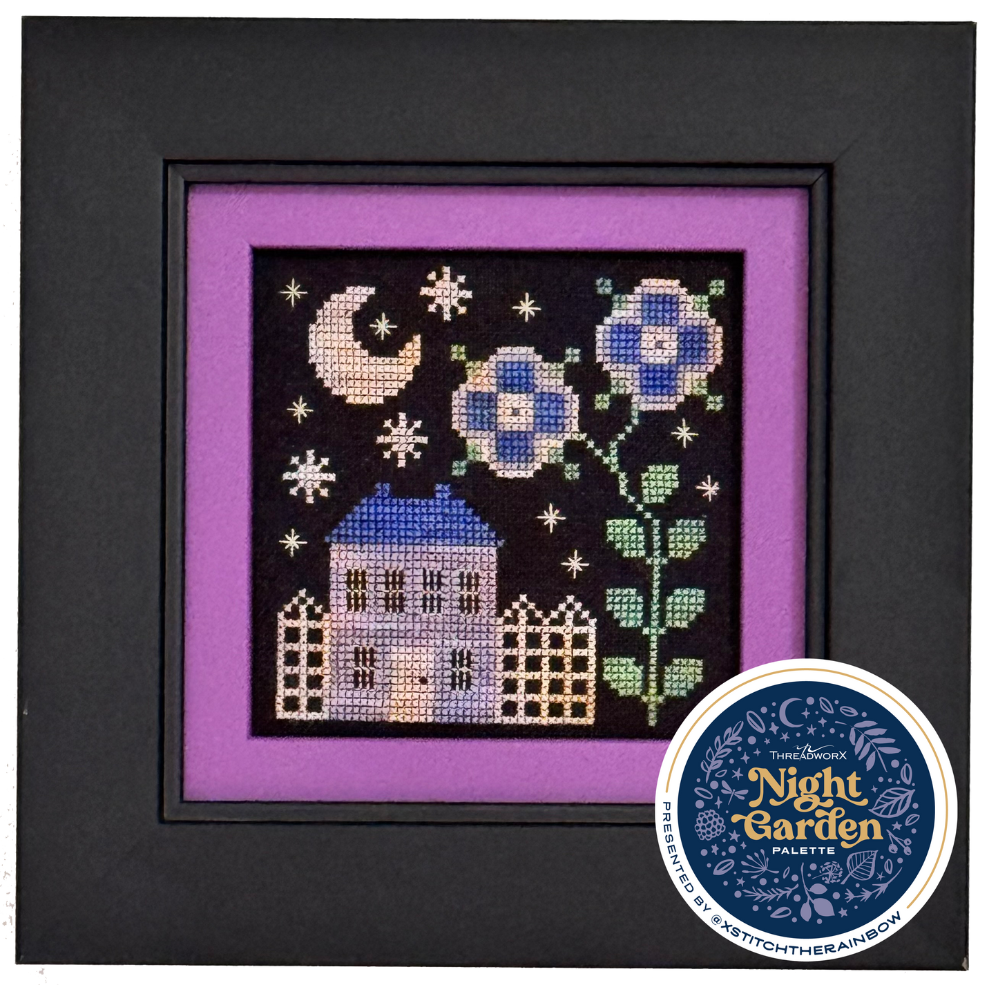 They Bloom at Night - Cross Stitch Pattern by Fox & Rabbit Designs