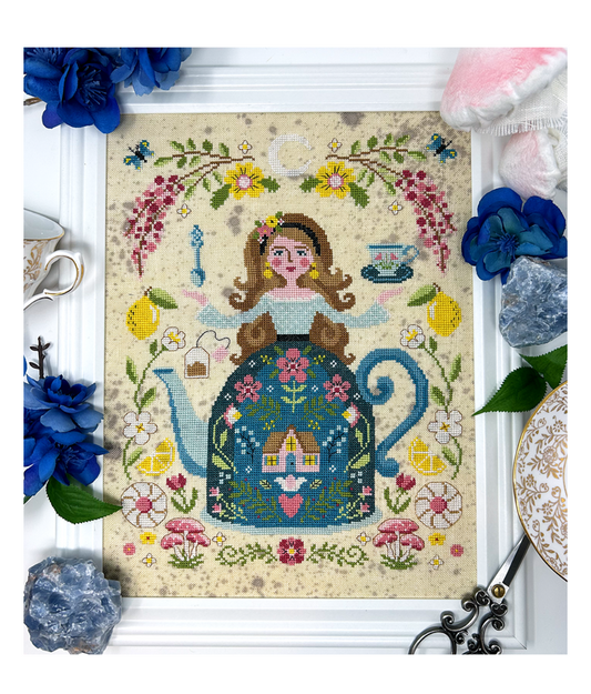 The Tea Goddess - Cross Stitch Pattern by Tiny Modernist