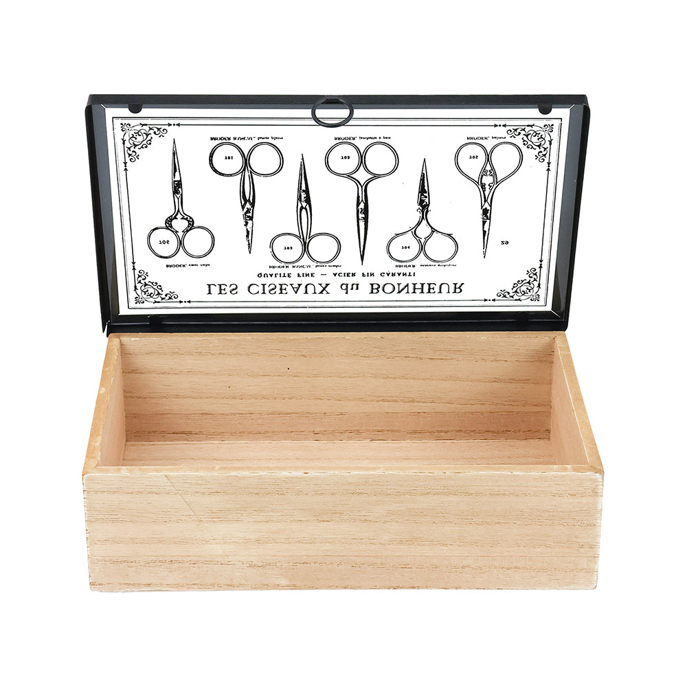 WOODEN SEWING BOX - LES CISEAUX DU BONHEUR
