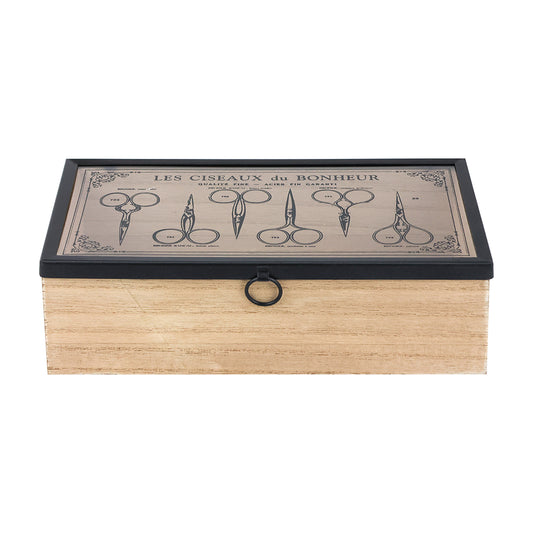 WOODEN SEWING BOX - LES CISEAUX DU BONHEUR