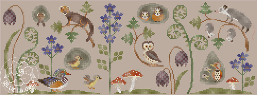 Trunk Town Spring - Cross Stitch Chart by The Blue Flower PREORDER