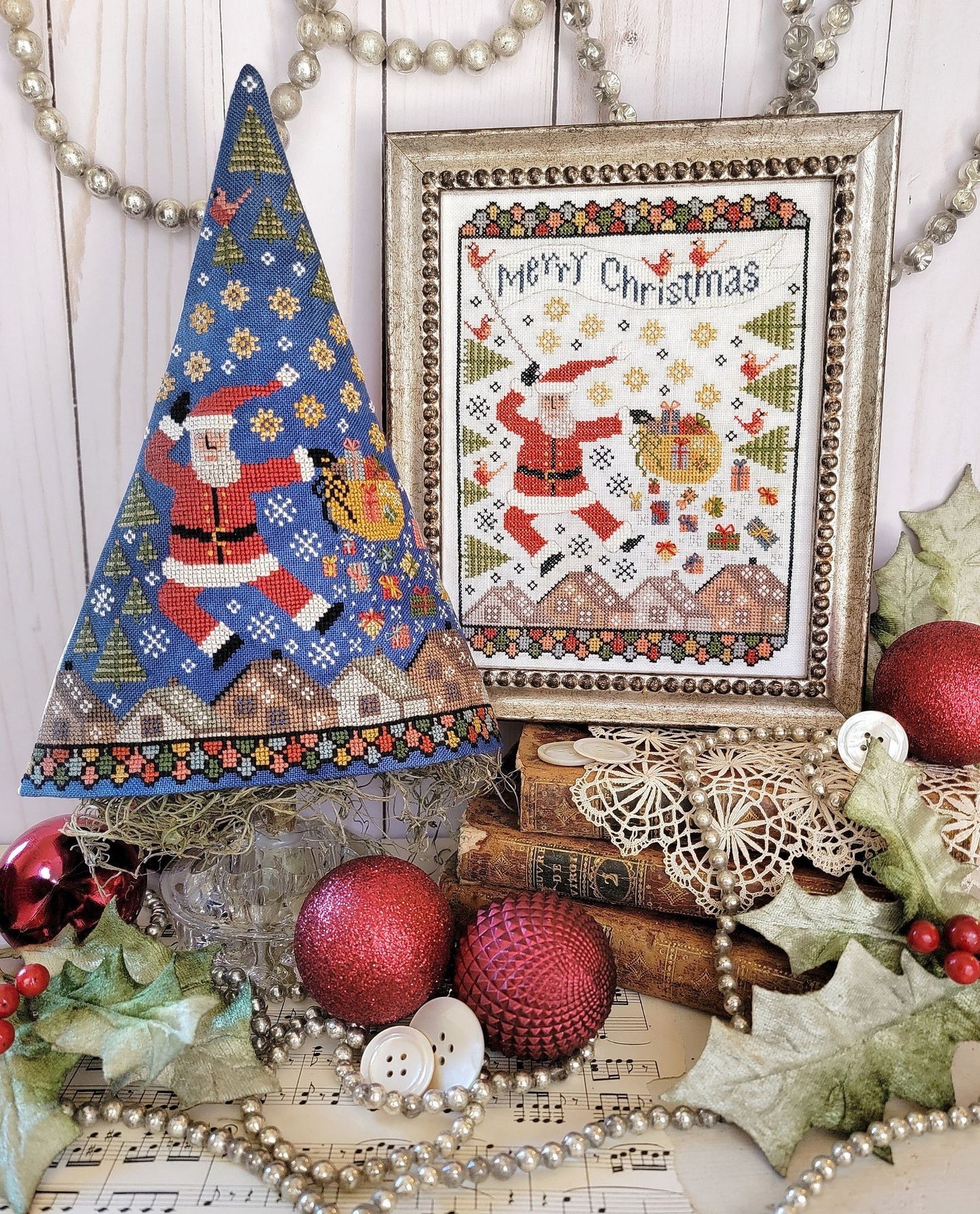 Tenth Day of Christmas Sampler and Tree - Cross Stitch Chart by Hello from Liz Mathews PREORDER