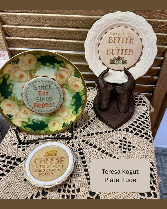 Kitchen Whimsy Plate-itude - Cross Stitch Patterns by Teresa Kogut PREORDER
