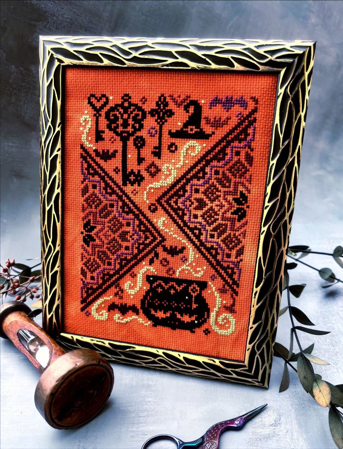 The Cauldron and the Key - Cross Stitch Pattern by Quaternion Creations PREORDER