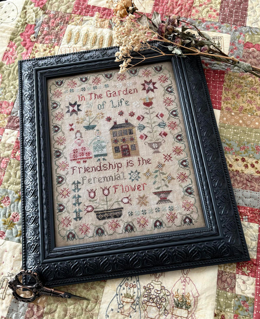 Perennial Flower Sampler - Cross Stitch Pattern by Pansy Patch Quilts & Stitchery PREORDER