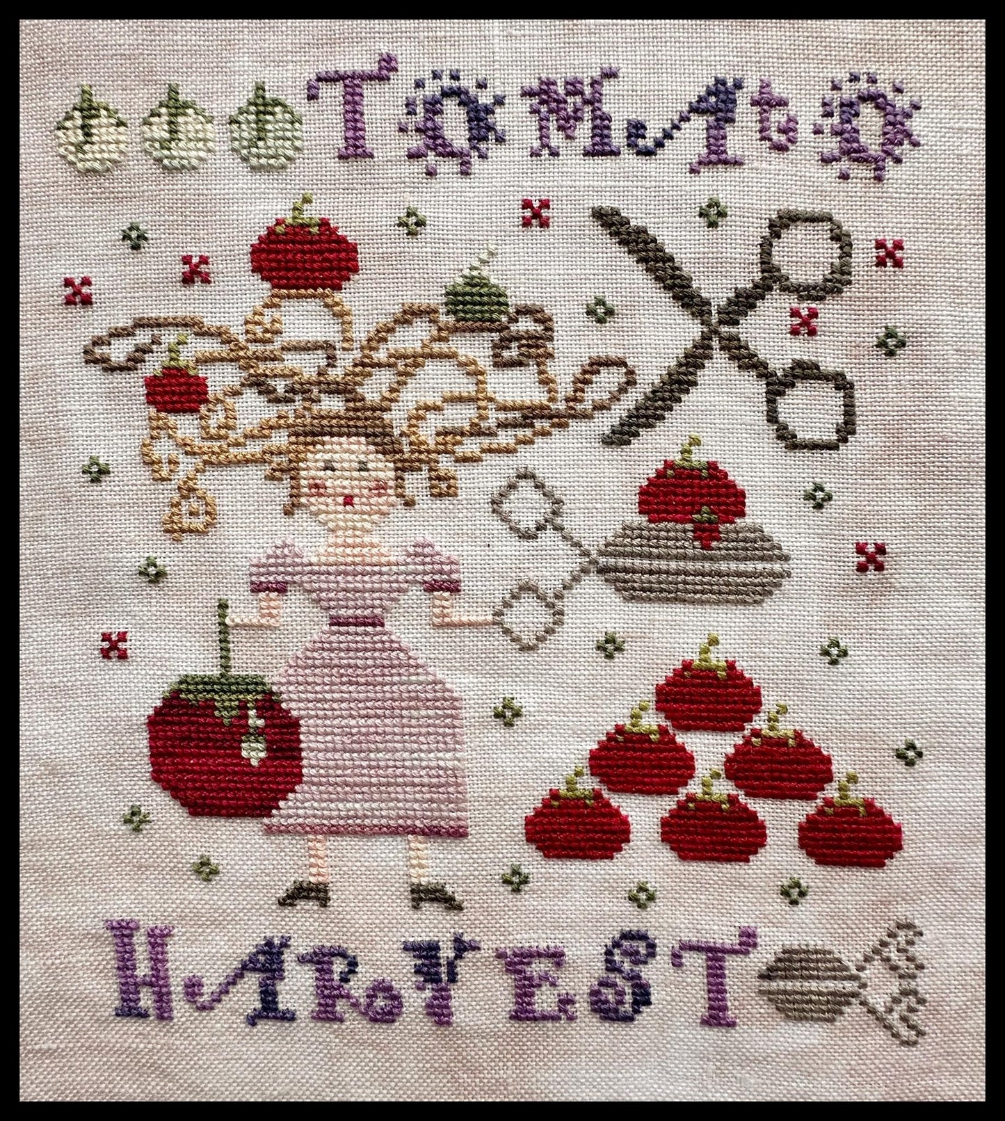 Tomato Harvest - Cross Stitch Pattern by Lucy Beam PREORDER