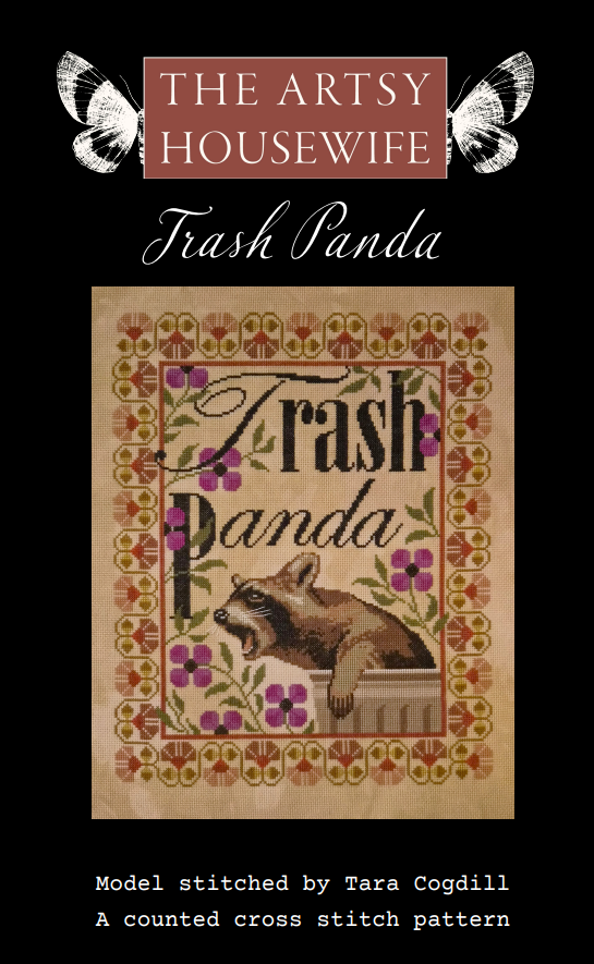 Trash Panda - Cross Stitch Pattern by The Artsy Housewife PREORDER
