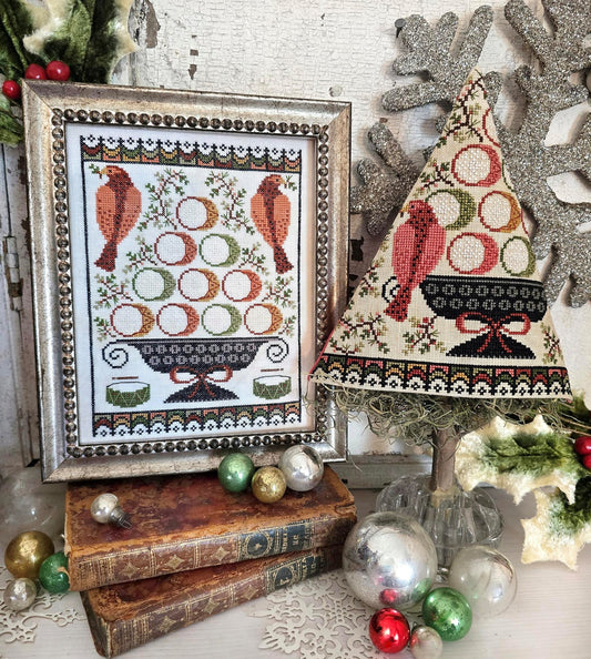 Twelfth Day of Christmas Sampler and Tree - Cross Stitch Patterns by Hello from Liz Mathews PREORDER