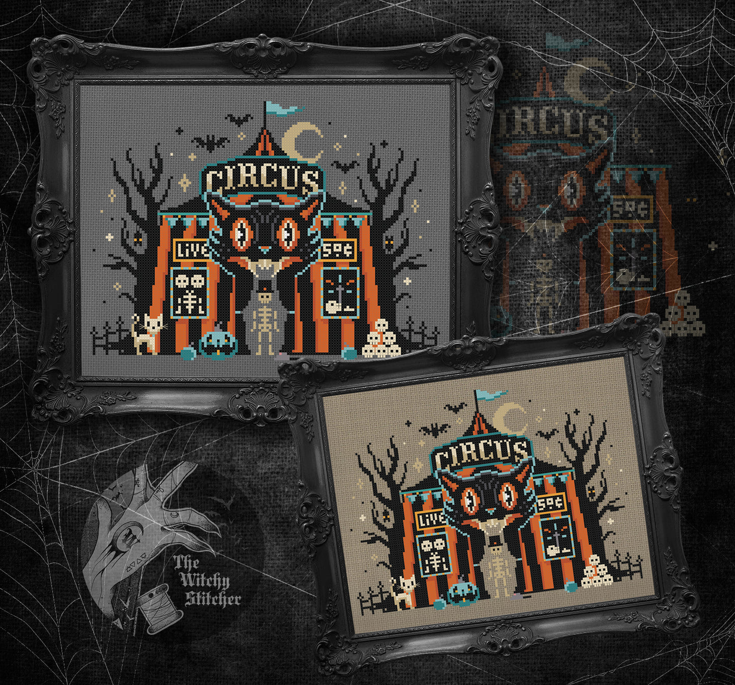 Vintage Halloween Big Top - Cross Stitch Pattern by The Witchy Stitcher PREORDER