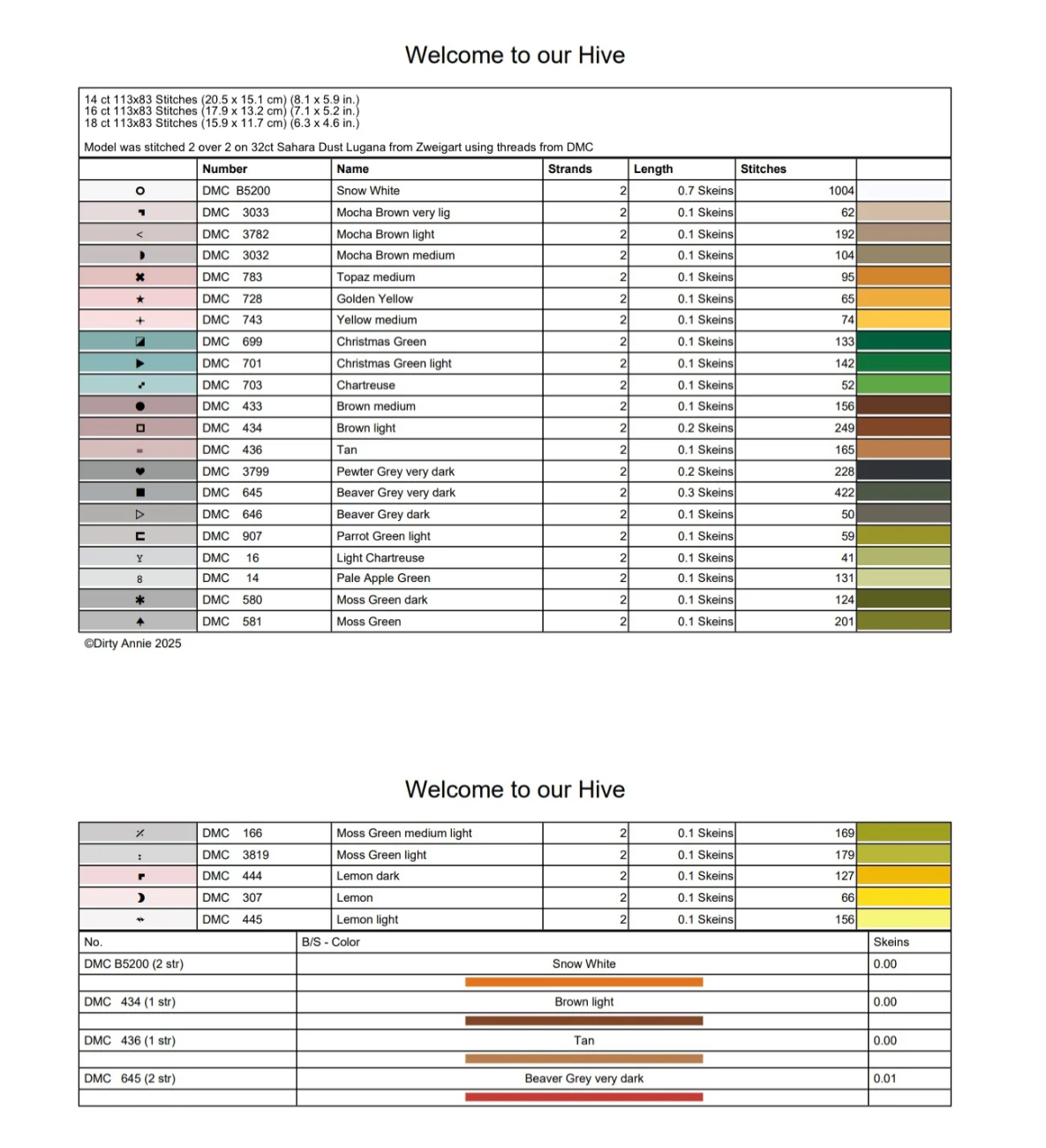 Welcome to our Hive - Cross Stitch Pattern by Dirty Annie's PREORDER