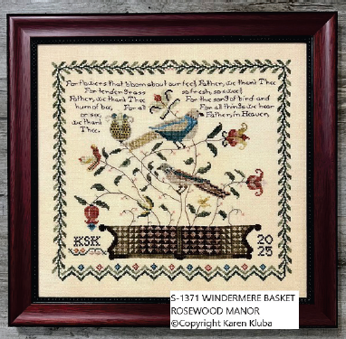 Windermere Basket - Cross Stitch Pattern by Rosewood Manor