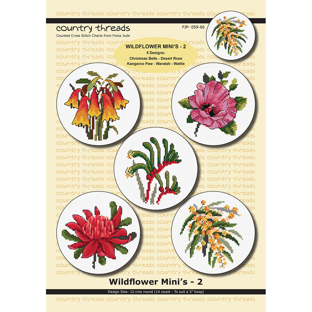 Wildflower Minis #2 - Cross Stitch Pattern by Country Threads
