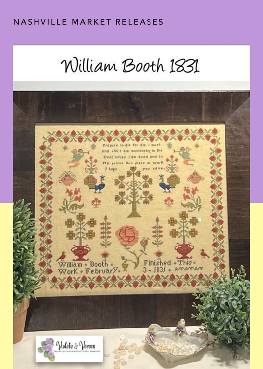 William Booth 1831 - Reproduction Sampler Chart by Violets & Verses