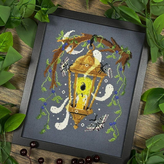 Witch Lantern - Cross stitch pattern by The Stitch Crypt