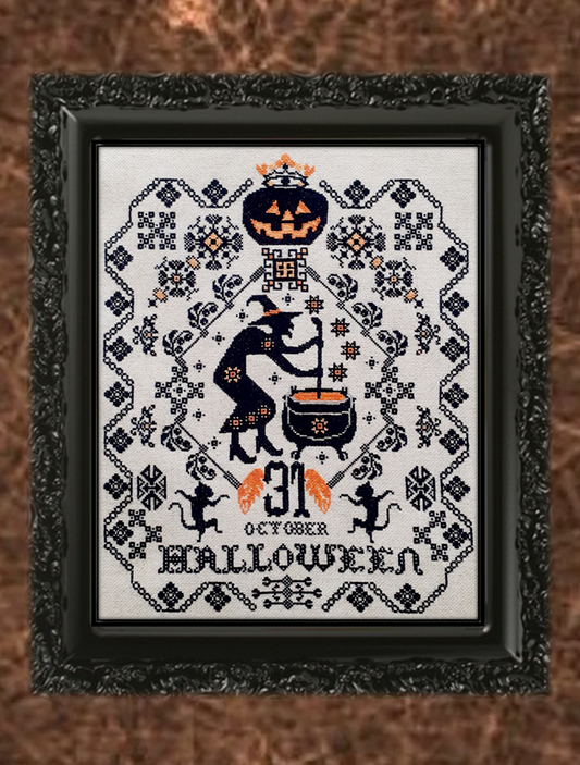 WITCH SAMPLER - Cross Stitch Pattern by Twin Peak Primitives