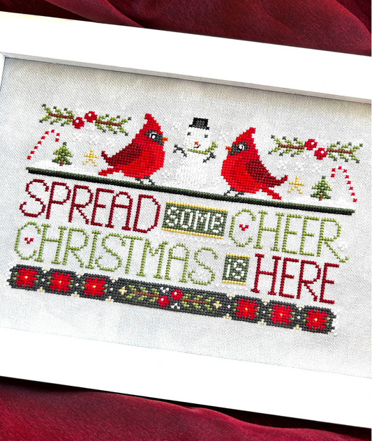 WordyBirds: December - Cross Stitch Pattern by Sweet Wing Studio PREORDER