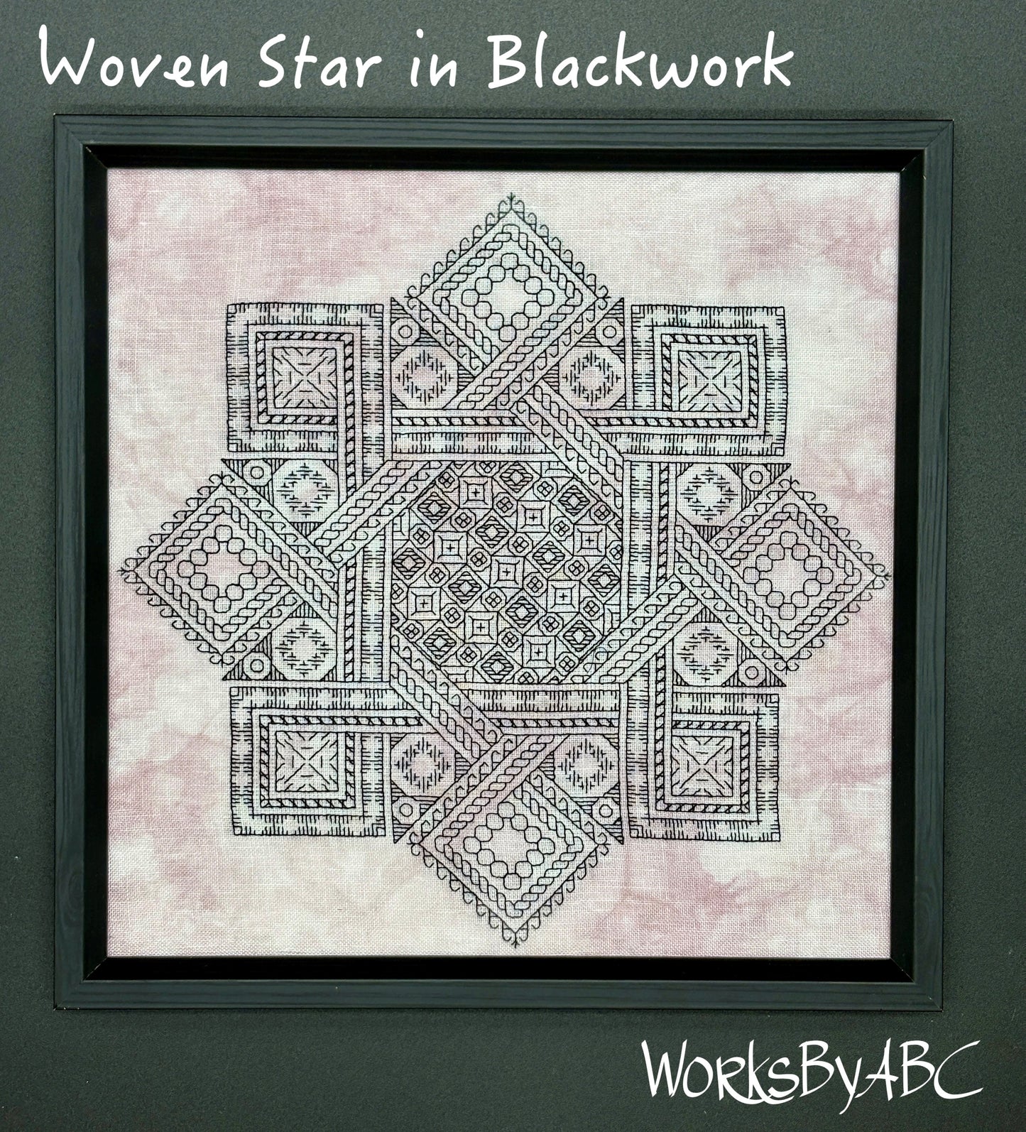 Woven Star in Blackwork - Cross Stitch pattern by Works by ABC