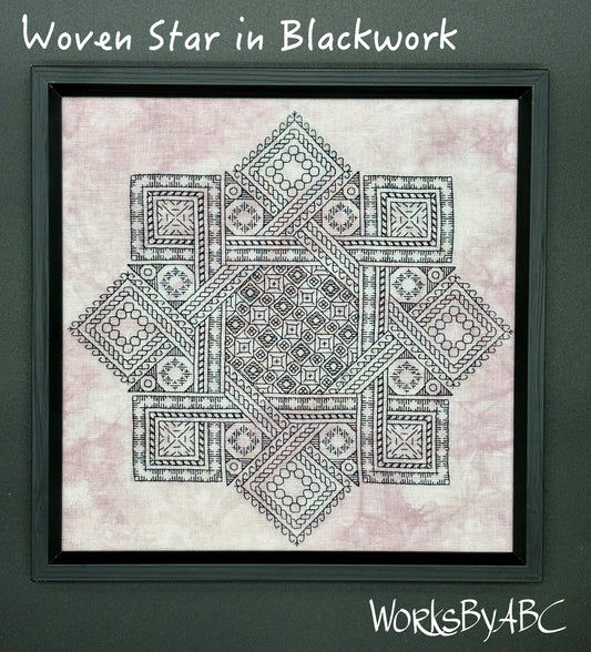 Woven Star in Blackwork - Cross Stitch pattern by Works by ABC