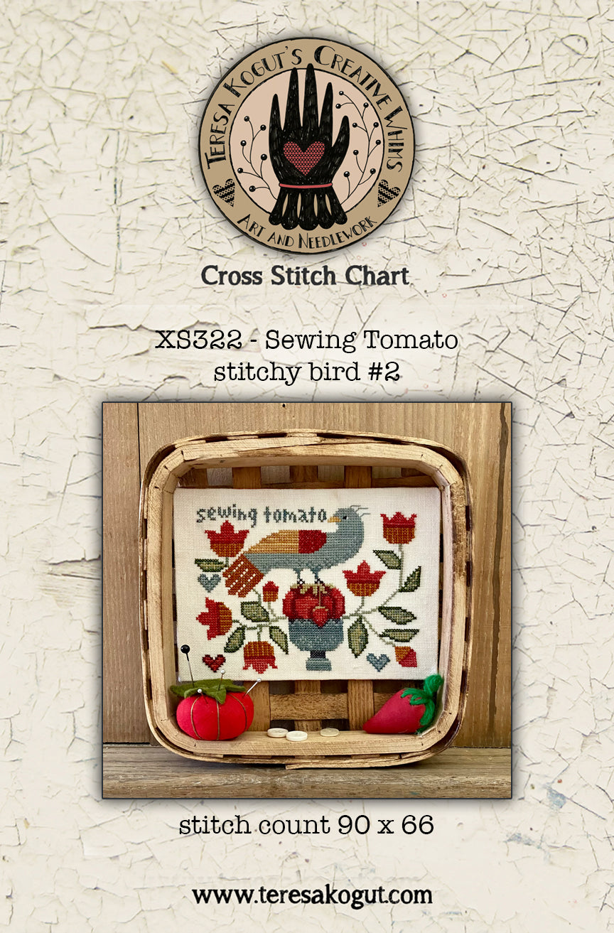 Sewing Tomato - Cross Stitch Pattern by Teresa Kogut