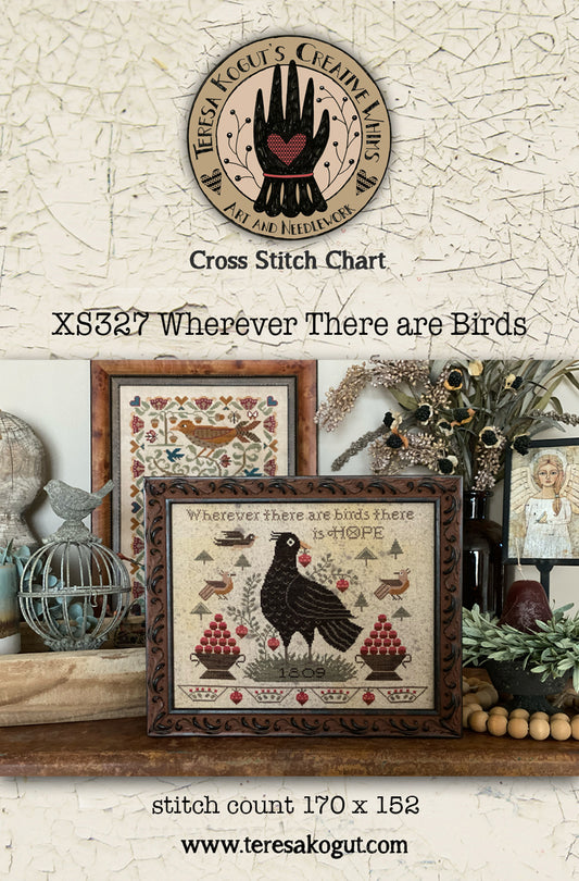 Wherever There Are Birds - Cross Stitch Chart by Teresa Kogut