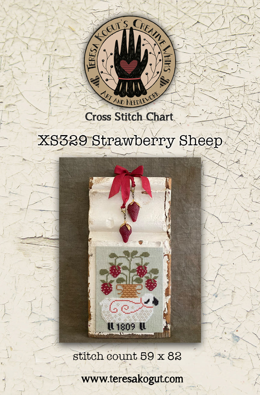 Strawberry Sheep - Cross Stitch Chart by Teresa Kogut PREORDER