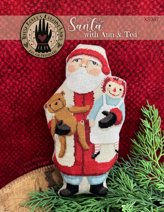 Santa with Ann & Ted - Cross Stitch Pattern by Teresa Kogut PREORDER