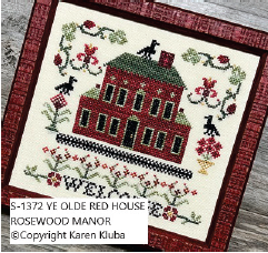 Ye Olde Red House Sampler - Cross Stitch Pattern by Rosewood Manor PREORDER