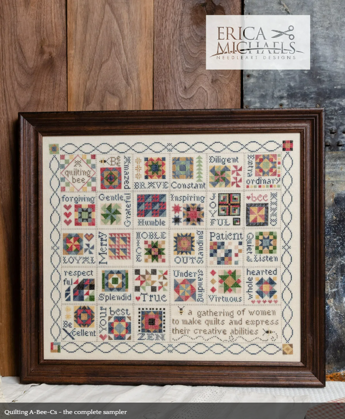 Quilting A-Bee-Cs Part 4 - Cross Stitch Pattern by Erica Michaels