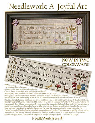 Needlework: A Joyful Art - Cross Stitch Pattern by Needlework Press